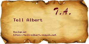 Tell Albert névjegykártya