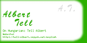 albert tell business card